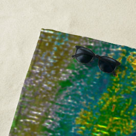 gekleurd met groeven en gevilde verf strandlaken