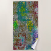 gekleurd met groeven en gevilde verf strandlaken (Voorkant)