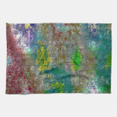 gekleurd met groeven en gevilde verf theedoek (Horizontaal)