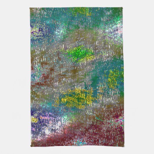 gekleurd met groeven en gevilde verf theedoek (Verticaal)