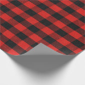 gekleurd met lumberjack, rood en zwart cadeaupapier (Hoek)