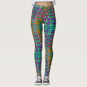 gekleurd met orderly Chaos Wallpaper Leggings (Voorkant)