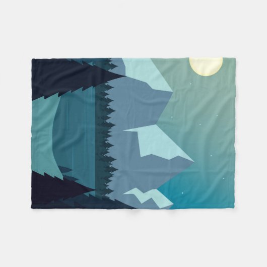 Gekleurd natuurlijk landschap fleece deken (Voorkant (Horizontaal))