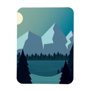 Gekleurd natuurlijk landschap magneet
