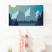 Gekleurd natuurlijk landschap spandoek (Insitu)