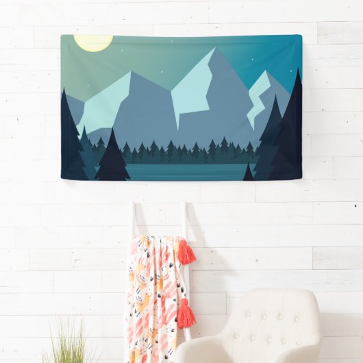 Gekleurd natuurlijk landschap spandoek (Insitu)