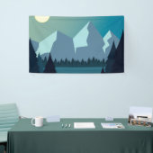 Gekleurd natuurlijk landschap spandoek (Beurs)