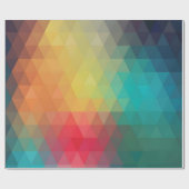 Gekleurd neonglas patroon cadeaupapier (Vlak)