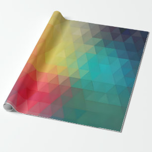 Gekleurd neonglas patroon cadeaupapier