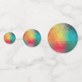Gekleurd neonglas patroon confetti (Achterkanten)