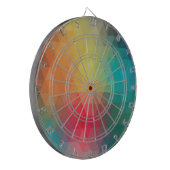 Gekleurd neonglas patroon dartbord (Voorkant Links)