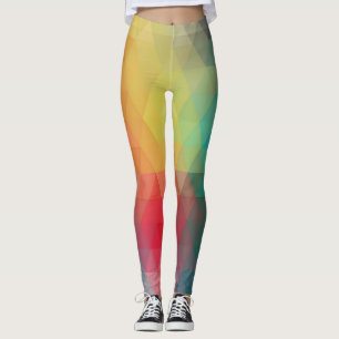 Gekleurd neonglas patroon leggings