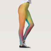 Gekleurd neonglas patroon leggings (Rechts)