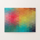 Gekleurd neonglas patroon legpuzzel (Horizontaal)