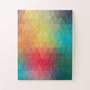 Gekleurd neonglas patroon legpuzzel