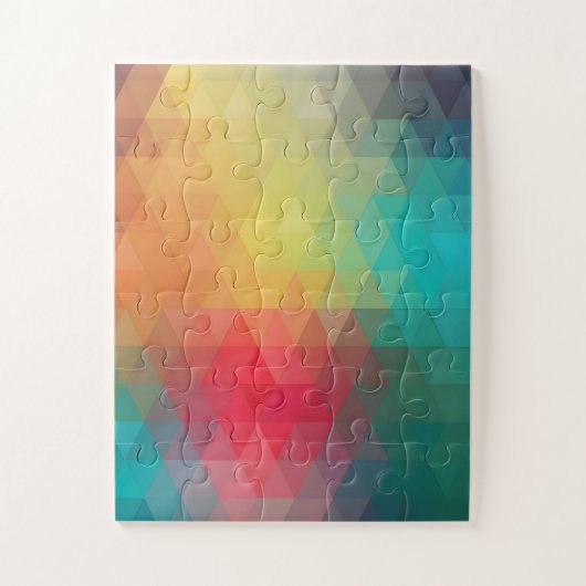 Gekleurd neonglas patroon legpuzzel (Verticaal)