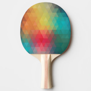 Gekleurd neonglas patroon tafeltennisbatje