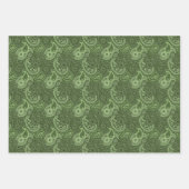 Gekleurd Paisley Pattern Red Blue Green Oldfashied Inpakpapier Vel (Voorkant 3)