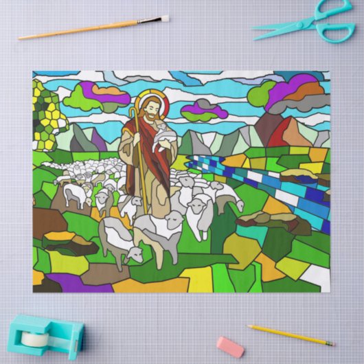 gekleurd papier van glas jesusweefsel (Craft)