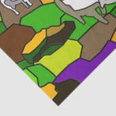 gekleurd papier van glas jesusweefsel (Detail)