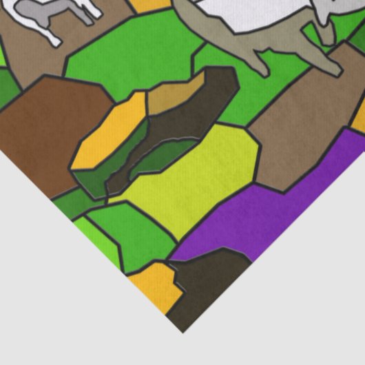 gekleurd papier van glas jesusweefsel (Detail)