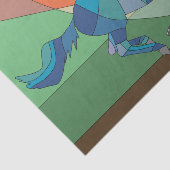 gekleurd papier voor eenhoornweefsel van glas (Detail)