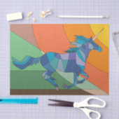 gekleurd papier voor eenhoornweefsel van glas (Craft)