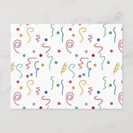 Gekleurd Party Confetti Pattern Feestdagenkaart