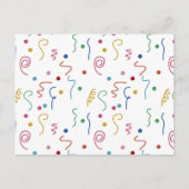 Gekleurd Party Confetti Pattern Feestdagenkaart (Voorkant)