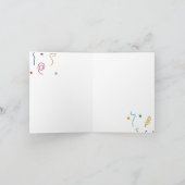 Gekleurd Party Confetti Pattern Kaart (Binnen)