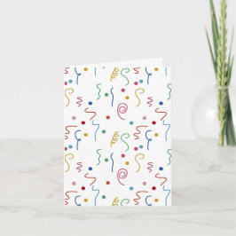 Gekleurd Party Confetti Pattern Kaart