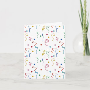 Gekleurd Party Confetti Pattern Kaart