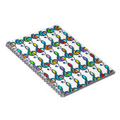 gekleurd patroon van gekleurde muzieknoten notitieboek (Rechterzijde)