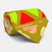 Gekleurd piramide patroon Stropdas (Opgerold)