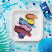 Gekleurd Poederpatroon Make-up Party Bord (Feest)
