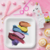 Gekleurd Poederpatroon Make-up Party Bord (Feest)