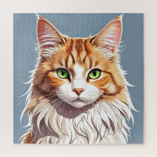 Gekleurd portret van Maine Coon Legpuzzel