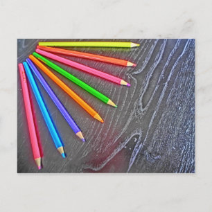 Gekleurd potlood artistiek briefkaart
