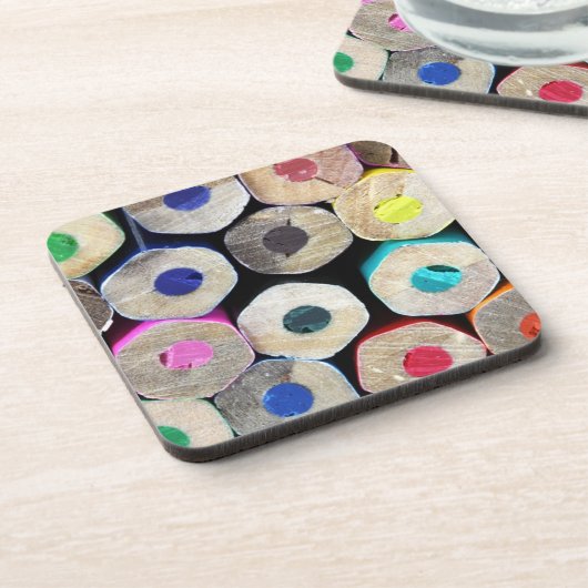 Gekleurd potlood beëindigt kurk Onderzetters (Linkerzijde)