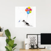 gekleurd potlood dat de slagader en ballonnen teke poster (Thuiskantoor)