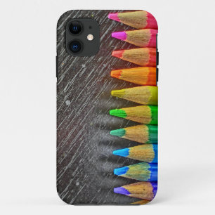 Gekleurd potlood dun nauwelijks er iPhone case