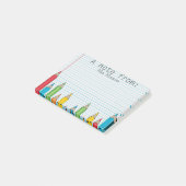 Gekleurd potlood Gepersonaliseerde leraar Post it  Post-it® Notes (Schuin)
