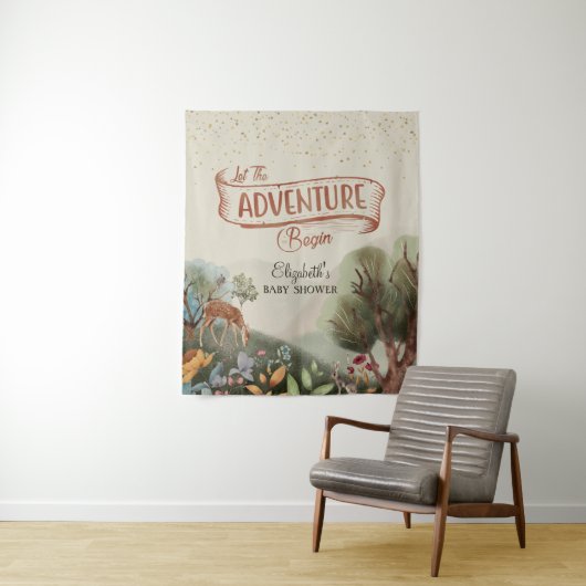 Gekleurd potlood Laat het avontuur beginnen Achter Wandkleed (In situ)