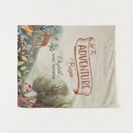 Gekleurd potlood Laat het avontuur beginnen Achter Wandkleed (Voorkant (horizontaal))