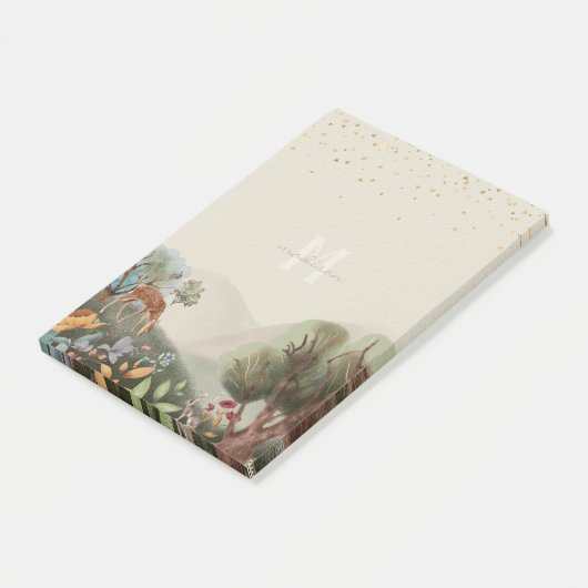 Gekleurd potlood laat het avontuur beginnen post-it® notes (Schuin)