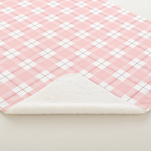 Gekleurd Roze Plaid Sherpa Deken (3/4)