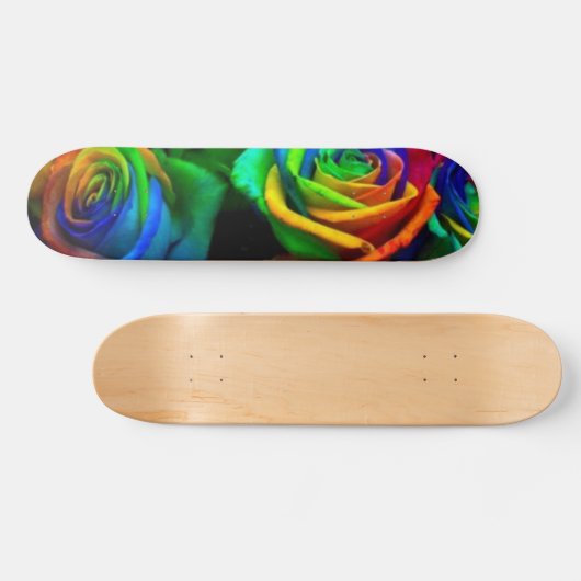 Gekleurd Rozen Skateboard (Horizontaal)