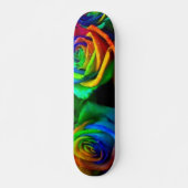 Gekleurd Rozen Skateboard (Voorkant)
