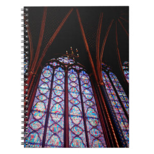 Gekleurd sainte-Chapelle glas in Parijs Foto Notitieboek