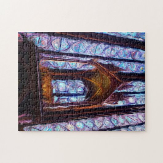 Gekleurd sainte-Chapelle glas in Parijs - Olie Legpuzzel (Horizontaal)